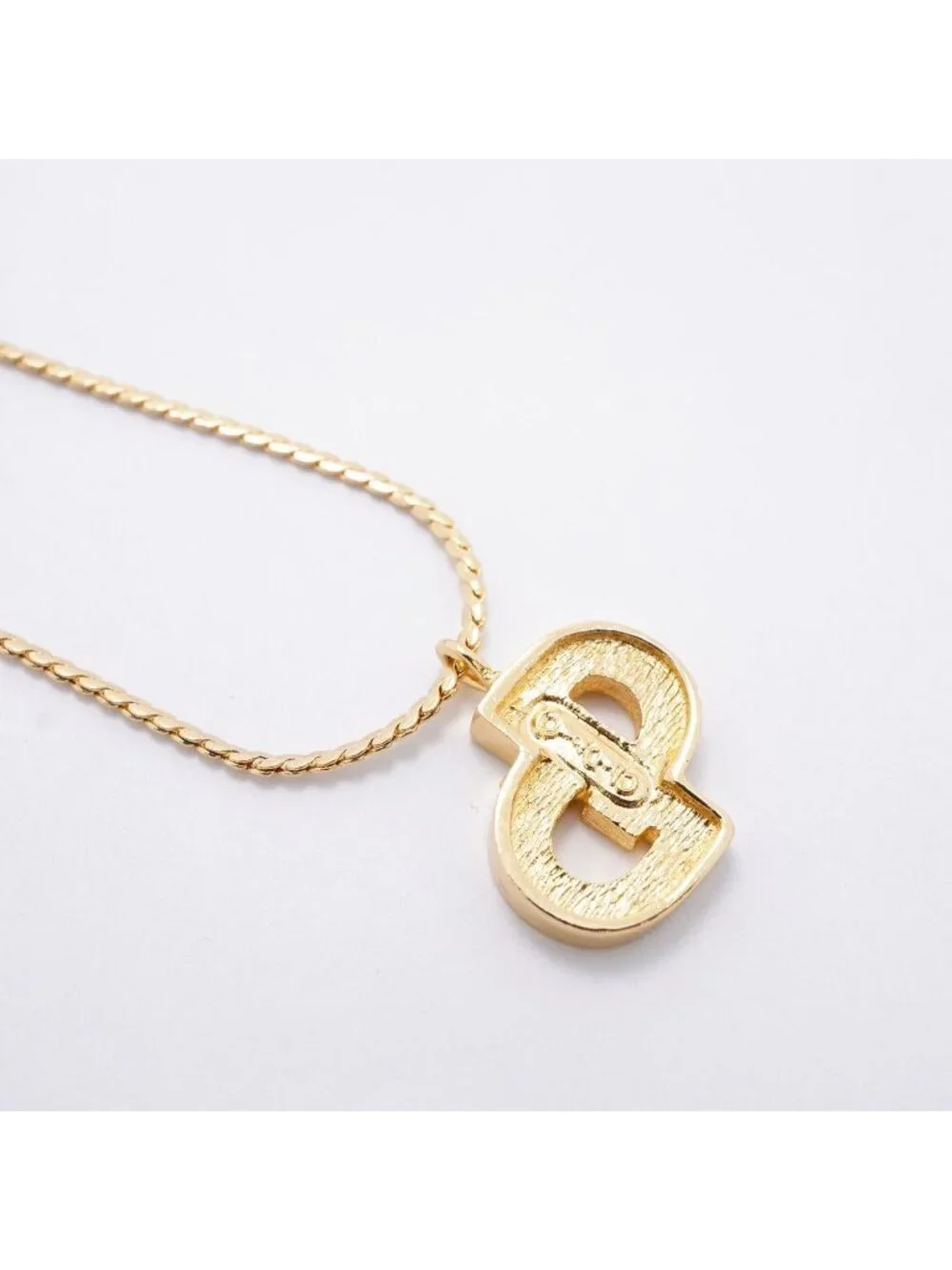 Dior Necklace CD Logo Gold Plated Rhinestone